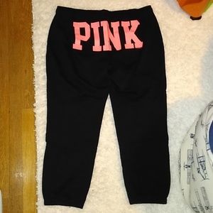 Vs pink sweatpant capris